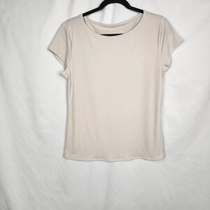 Grace‎ Womens Short Sleeve Scoop Neck Very Light Purple Size Large
